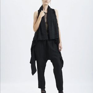 Beautiful Masnada black linen gilet/vest